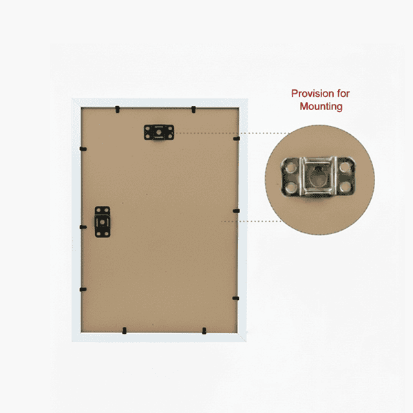 Elegant white A4 photo frame for personalized wall decor. Perfect for custom portraits and photograp.