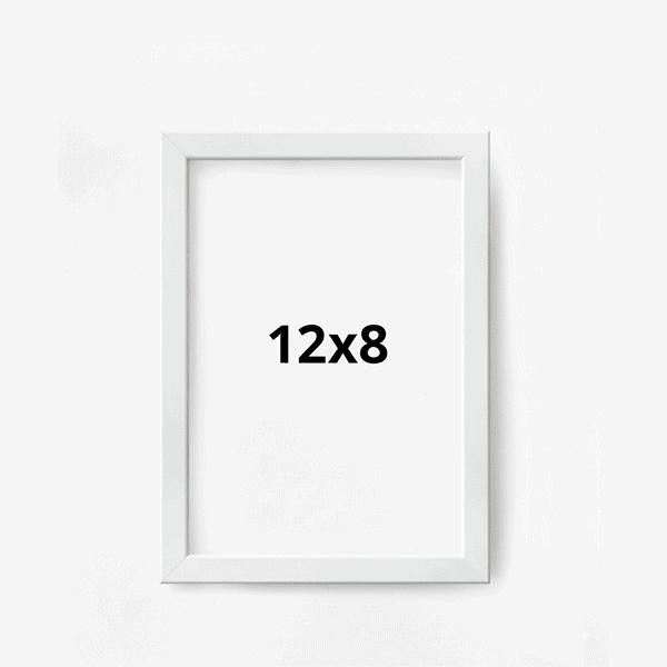 A4 white photo frame for personalized portraits, ideal for custom prints and gifts.