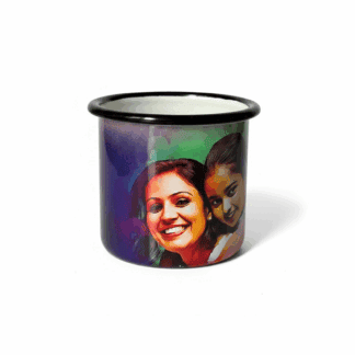 Personalized Happy Faces Enamel Mug