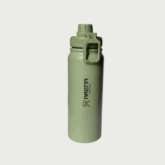 Eco-friendly stainless steel water bottle with custom logo for hydration and branding.