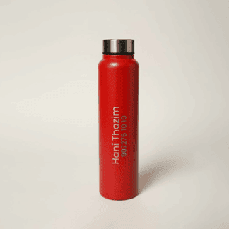 Personalized Engraved Red Stainless Steel Water Bottle