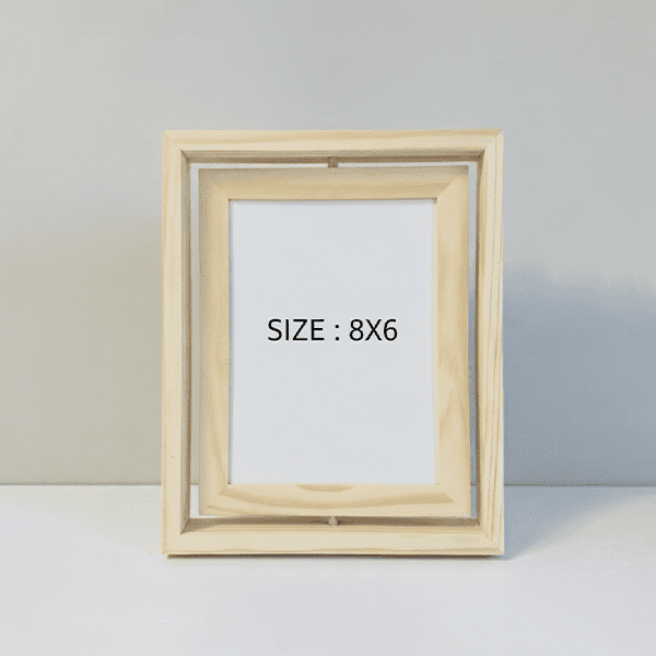Elegant wooden photo frame for personalized prints and gifts.