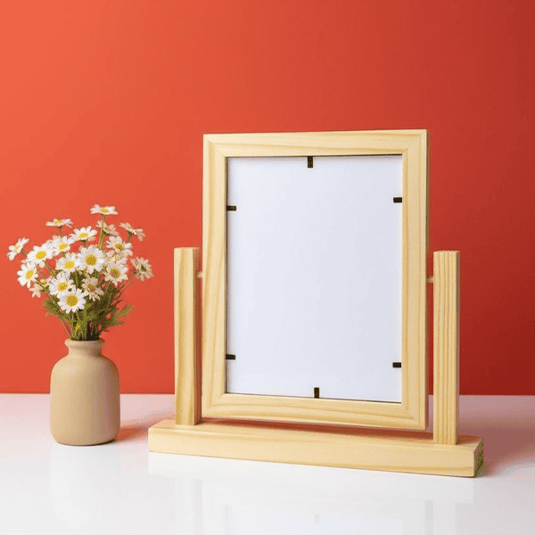 Customizable photo frame for personalized gifts and branding.