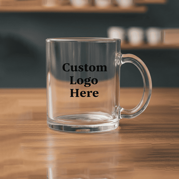 Promotional Custom Letter Engraved Glass Mug - Image 2
