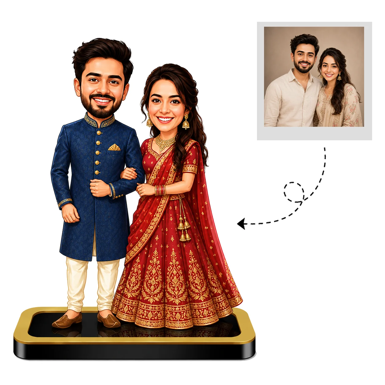 Personalized Couple Wedding Caricature – Custom Wedding Gift - Image 2