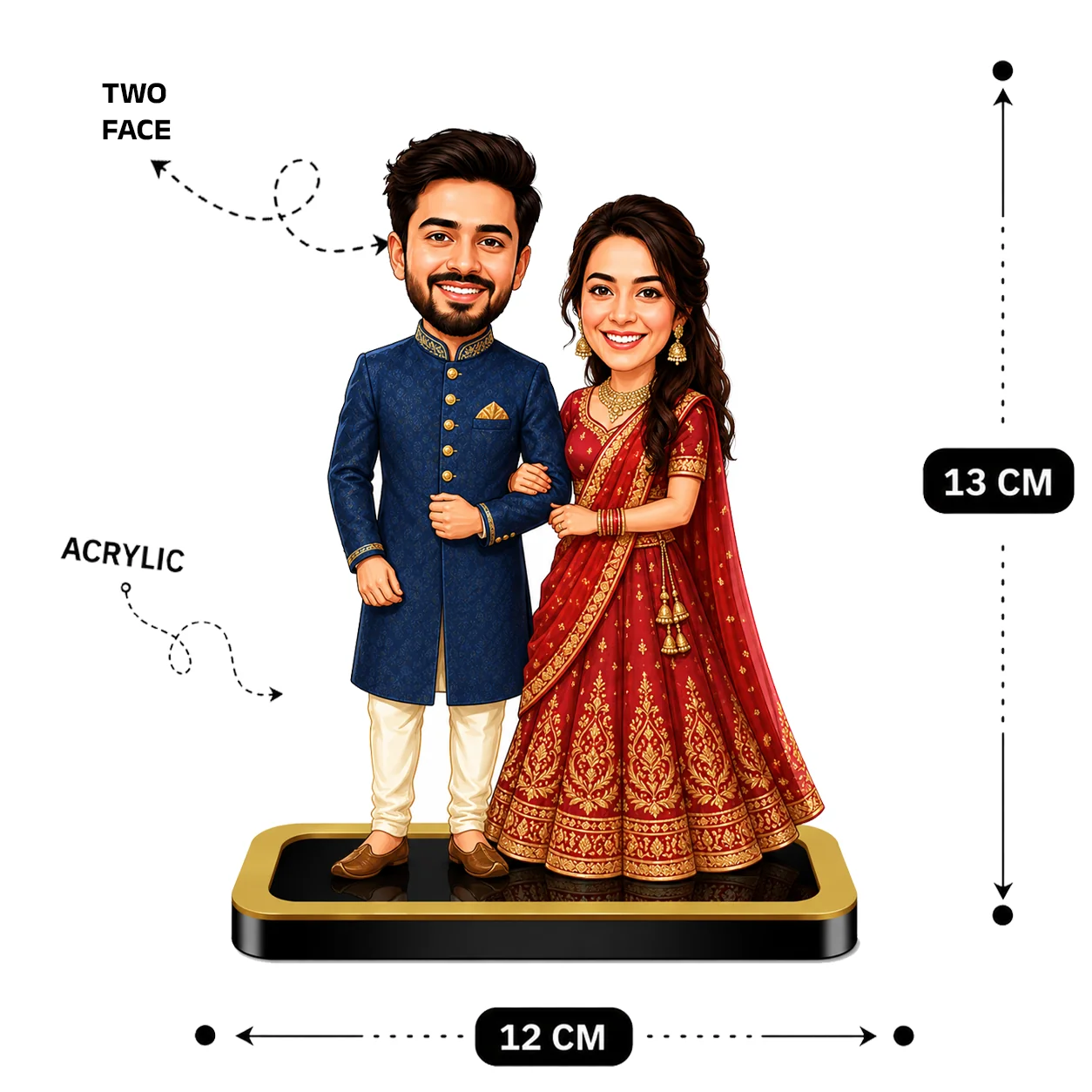 Personalized Couple Wedding Caricature – Custom Wedding Gift - Image 3