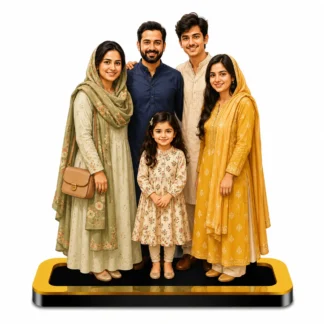 Personalized Family Cutout Gift – Custom Acrylic Family Photo Standee