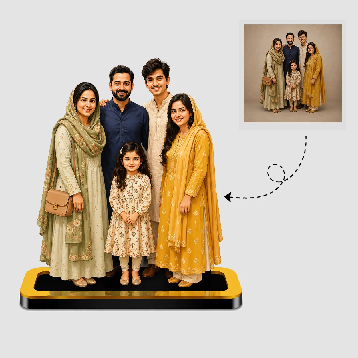 Personalized Family Cutout Gift – Custom Acrylic Family Photo Standee - Image 2