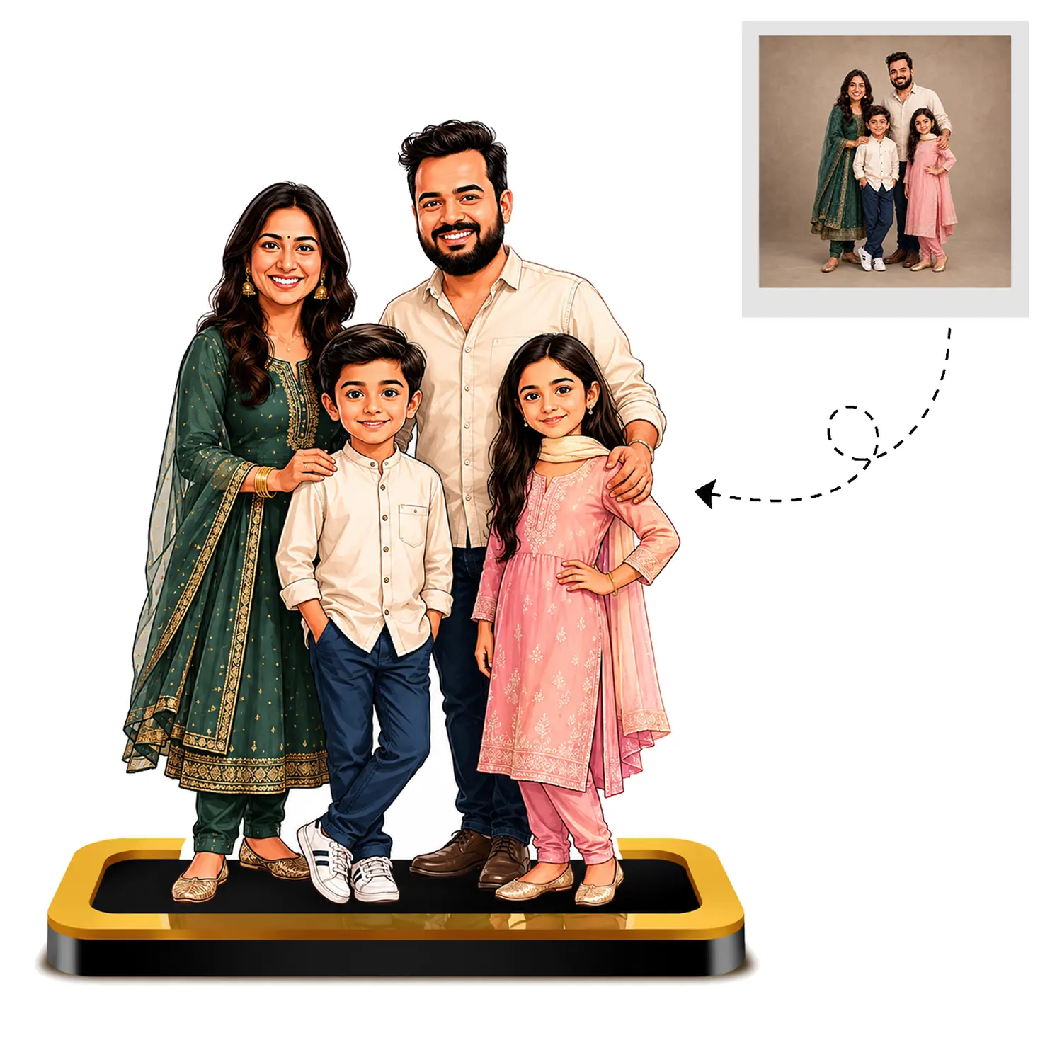 Personalized Family Cutout Gift – Custom Acrylic Family Photo Cutout - Image 2
