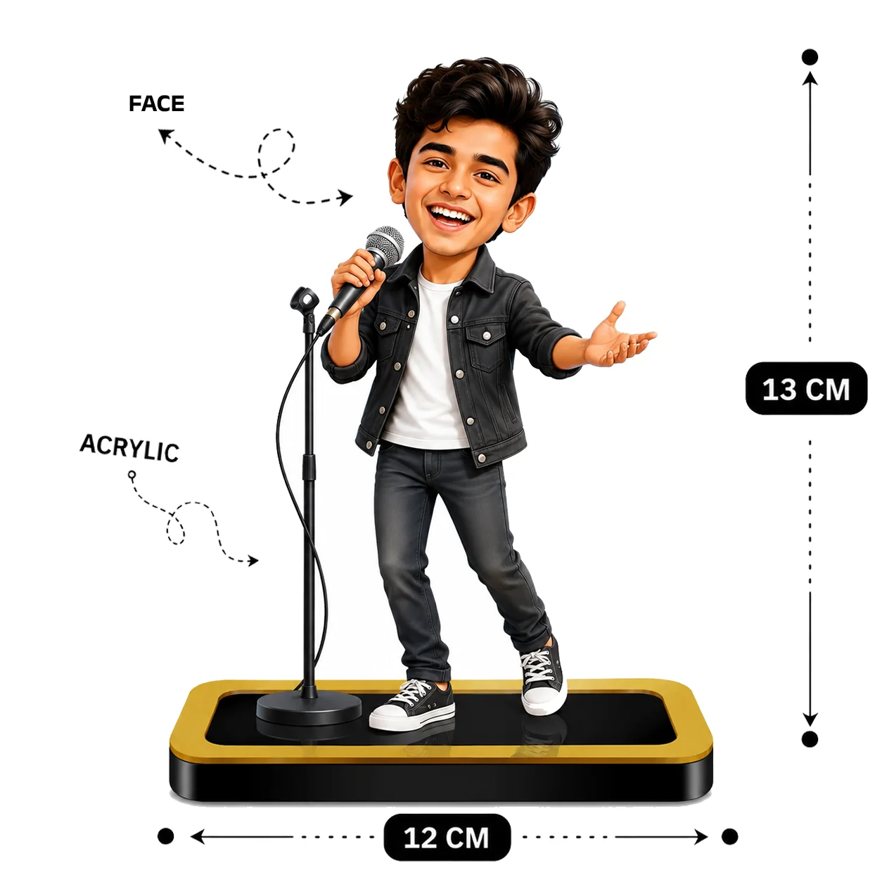 Personalized Singer Caricature – Custom Music Star Standee Gift - Image 3