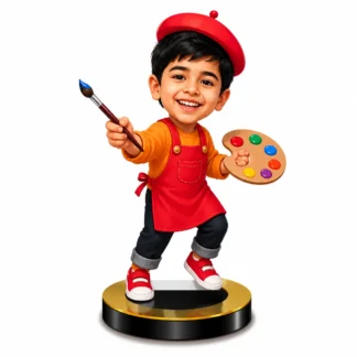 Custom Acrylic Young Artist Caricature – Personalized Kid Standee Gift