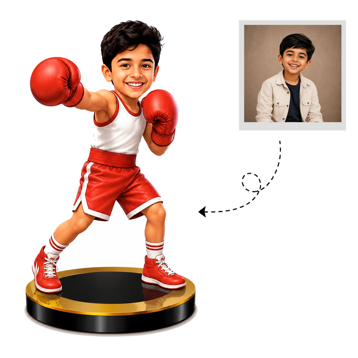 Personalized Boxing Kid Caricature Standee – Custom Mini Boxer Acrylic Gift - Image 2