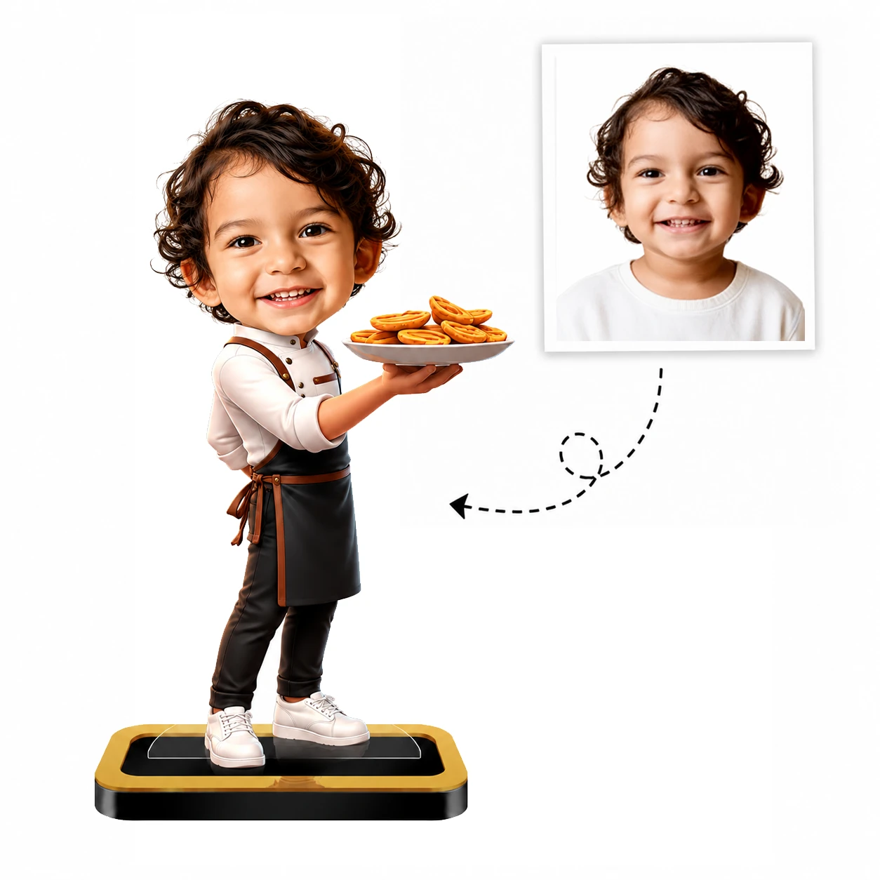 Personalized Little Clone: Chef Caricature – Custom Chef Mini-Me Gift - Image 2