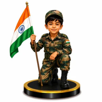Personalized Soldier Caricature Standee – Custom Military Hero Acrylic Gift