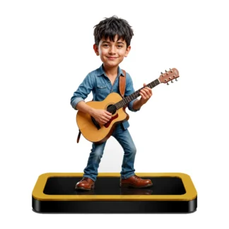 Personalized Guitar Player Caricature – Custom Musician Acrylic Gift