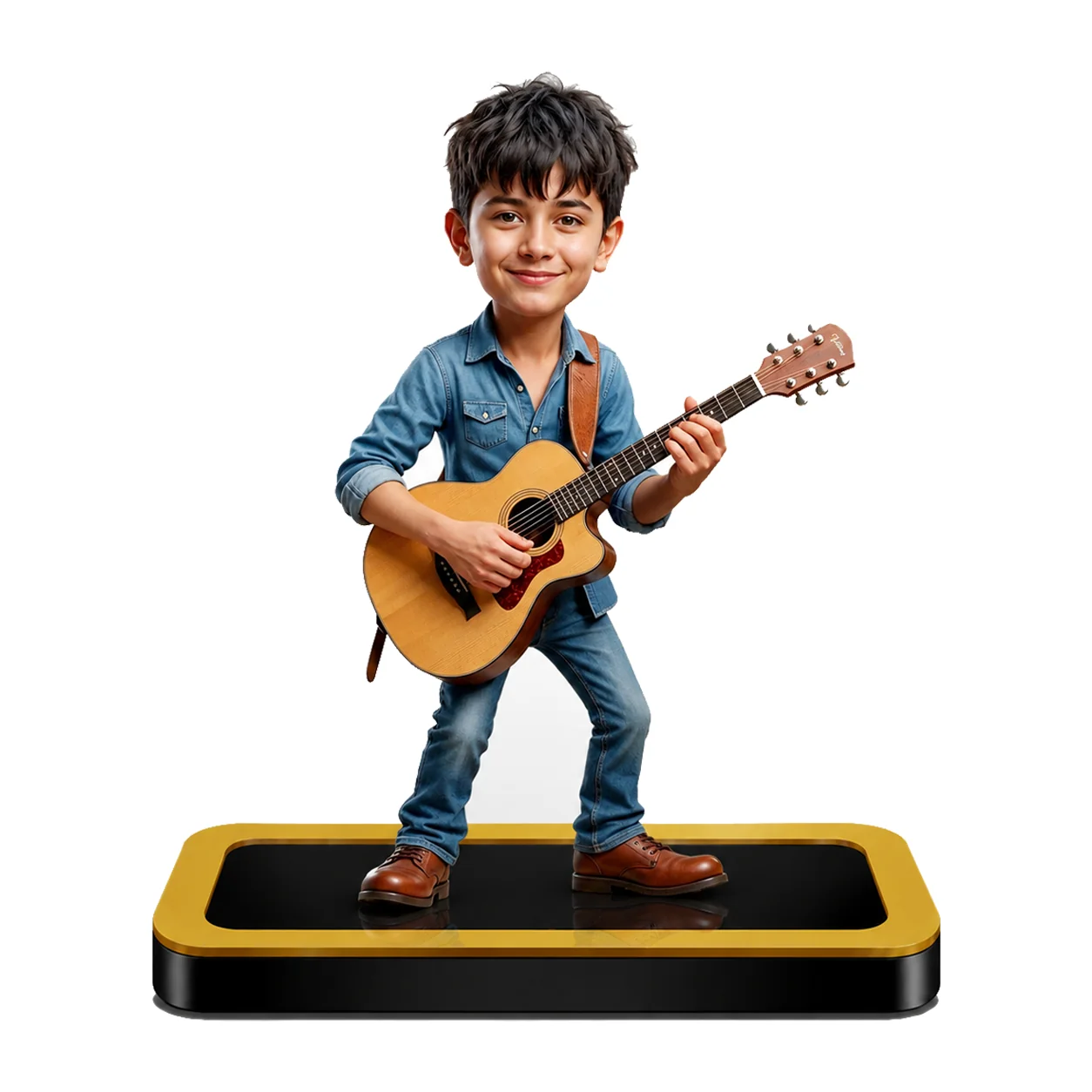 Personalized Guitar Player Caricature – Custom Musician Acrylic Gift