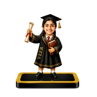 Personalized Female Graduation Caricature – Custom Graduation Gift for Her