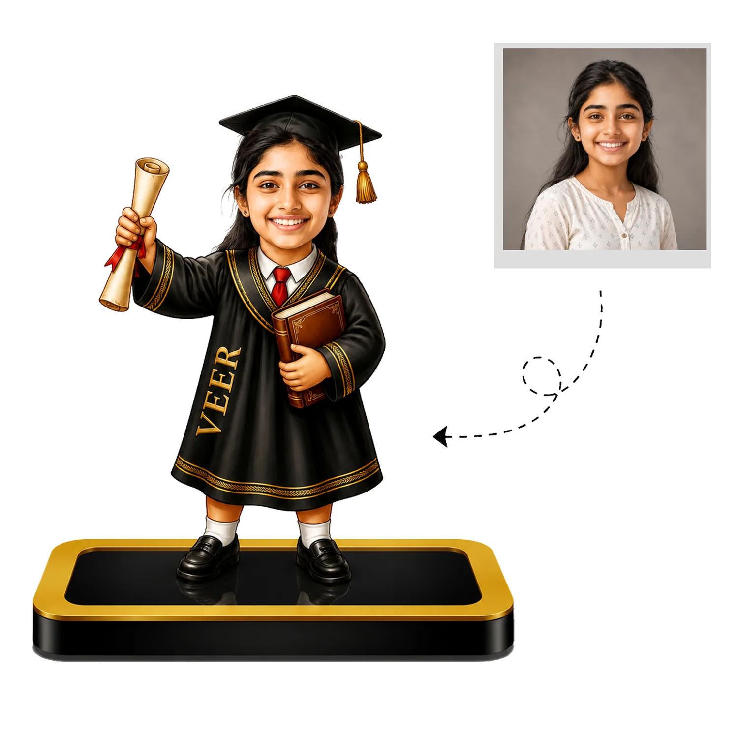 Personalized Female Graduation Caricature – Custom Graduation Gift for Her - Image 2