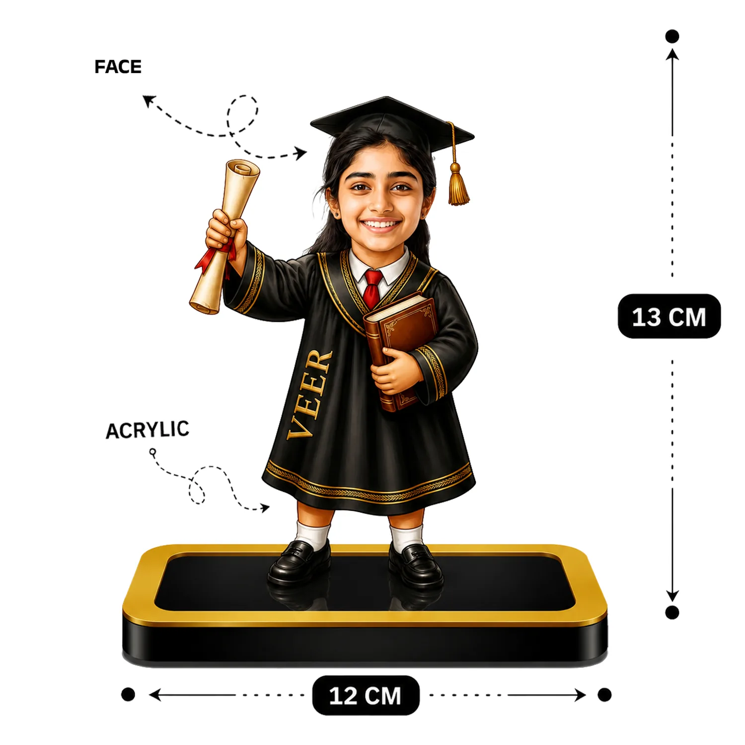 Personalized Female Graduation Caricature – Custom Graduation Gift for Her - Image 3