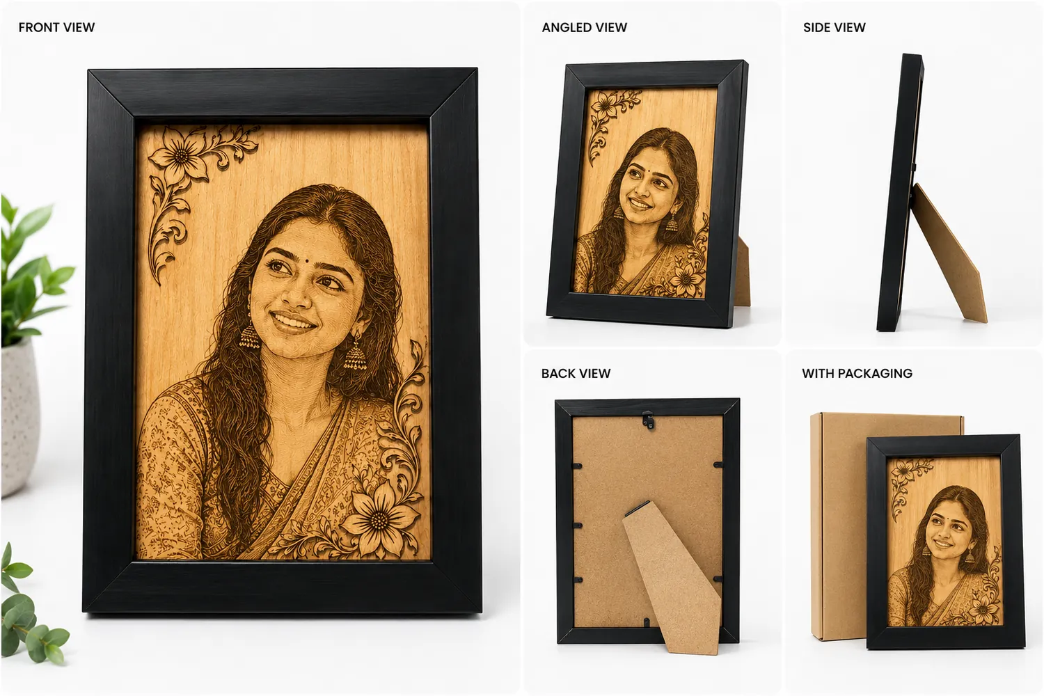 Personalized Engraved Wooden Photo Art - Image 2