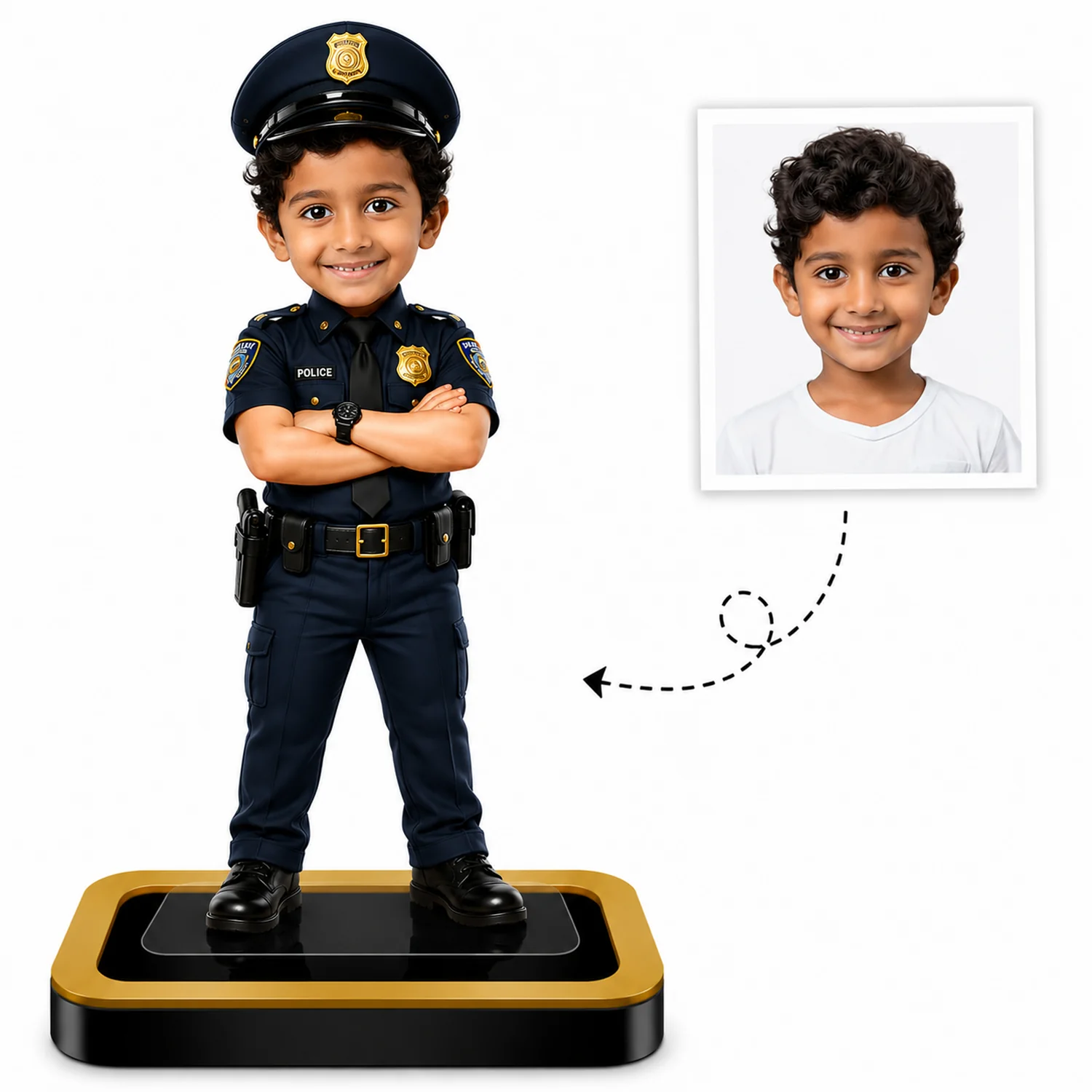 Personalized Police Officer Caricature – Custom Police Standee Gift - Image 2