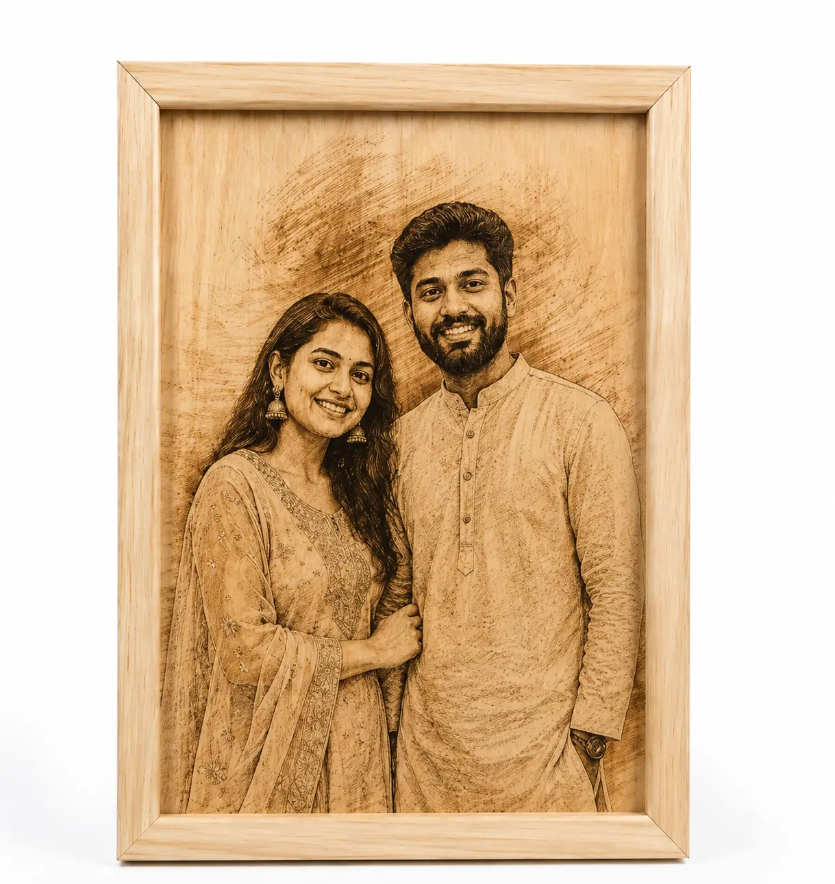 Personalized Laser Engraved Wooden Photo Art