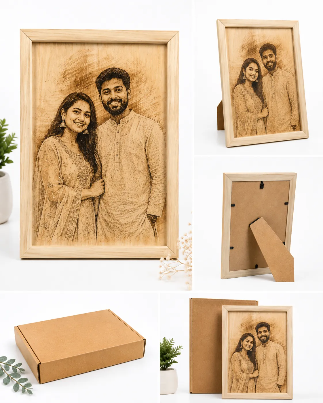 Personalized Laser Engraved Wooden Photo Art - Image 2