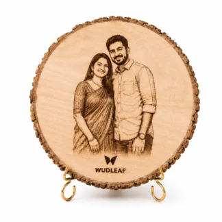 Personalized Engraved Wood Slice Photo and Text