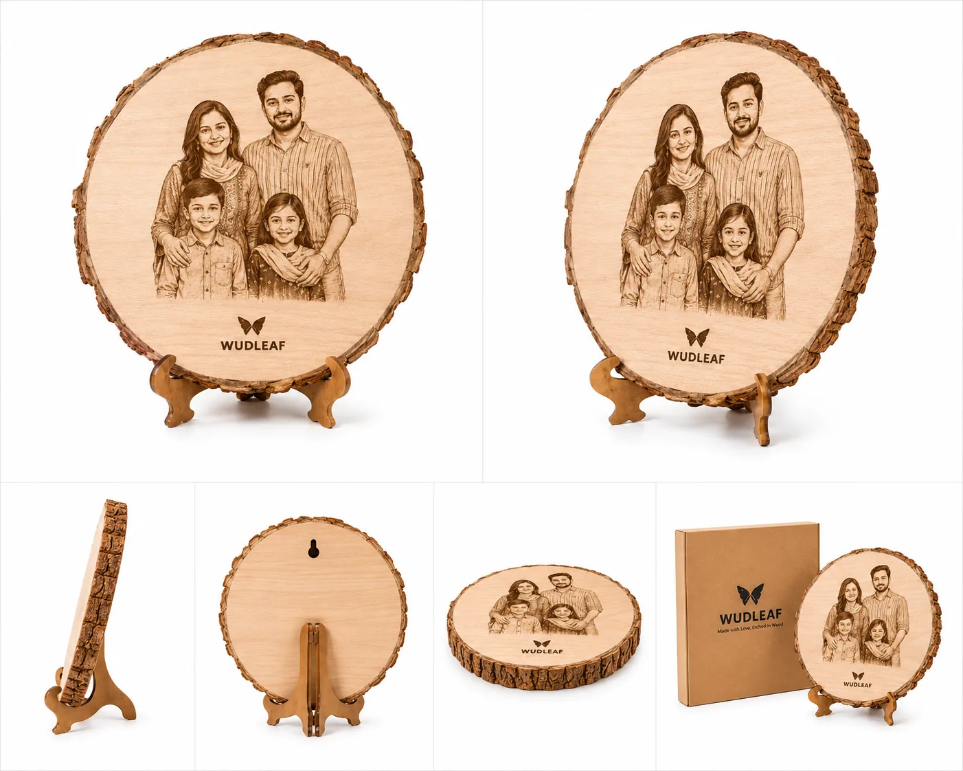 Personalized Wood Slice Gift with Photo and Text - Image 2