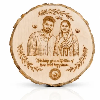 Personalized Wood Slice Gift with Photo and Text for Special One