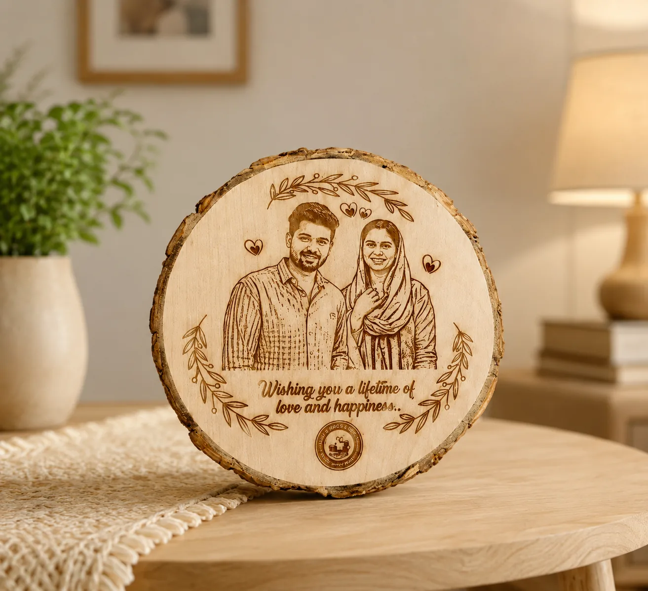 Personalized Wood Slice Gift with Photo and Text for Special One - Image 3