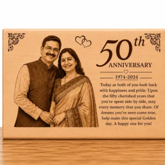 Personalized Wooden Photo Frame Engraved with Text