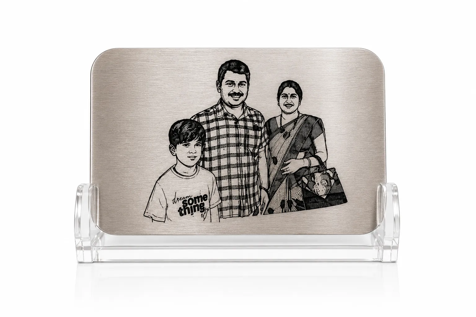 Personalized Laser Engraved Stainless Steel Photo Plaque - Image 2