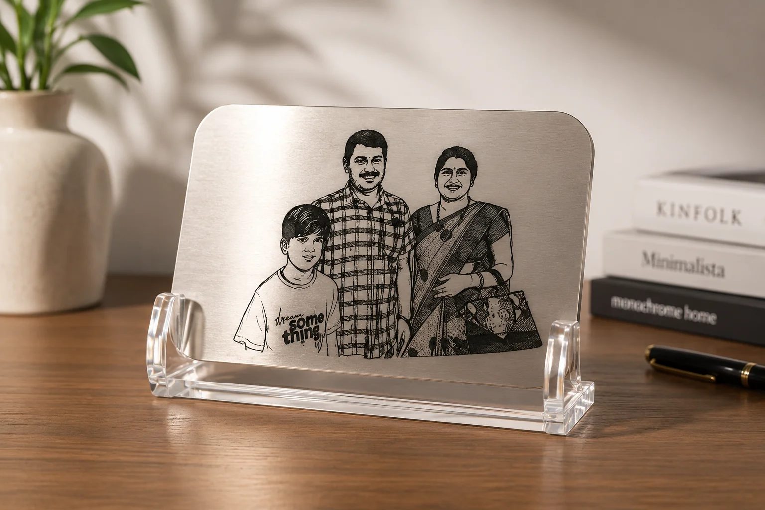 Personalized Laser Engraved Stainless Steel Photo Plaque - Image 4
