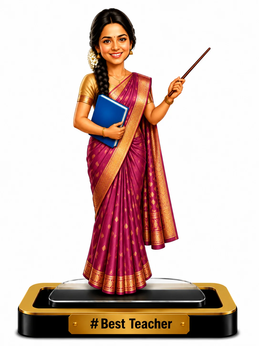Personalized Teacher Caricature Standee – Custom Female Teacher Gift - Image 4