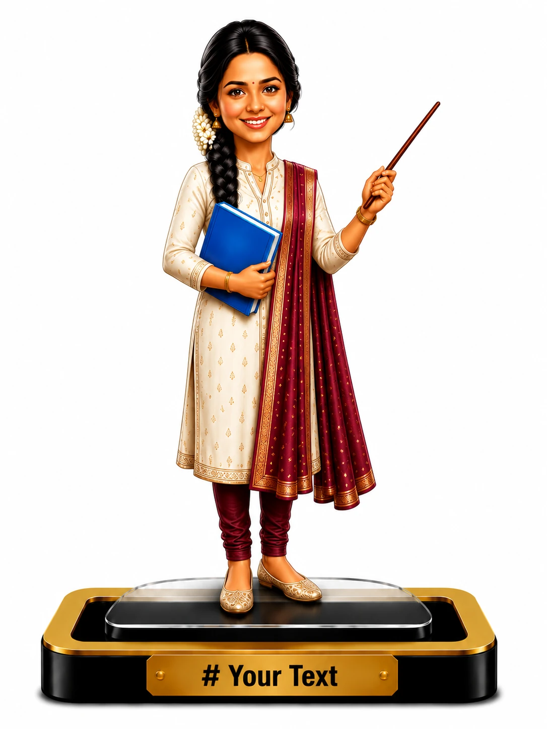 Personalized Teacher Caricature Standee – Custom Female Teacher Gift - Image 2