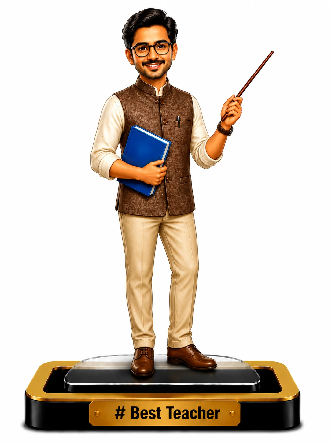 Personalized Male Teacher Caricature Standee – Teacher Appreciation Gift - Image 3