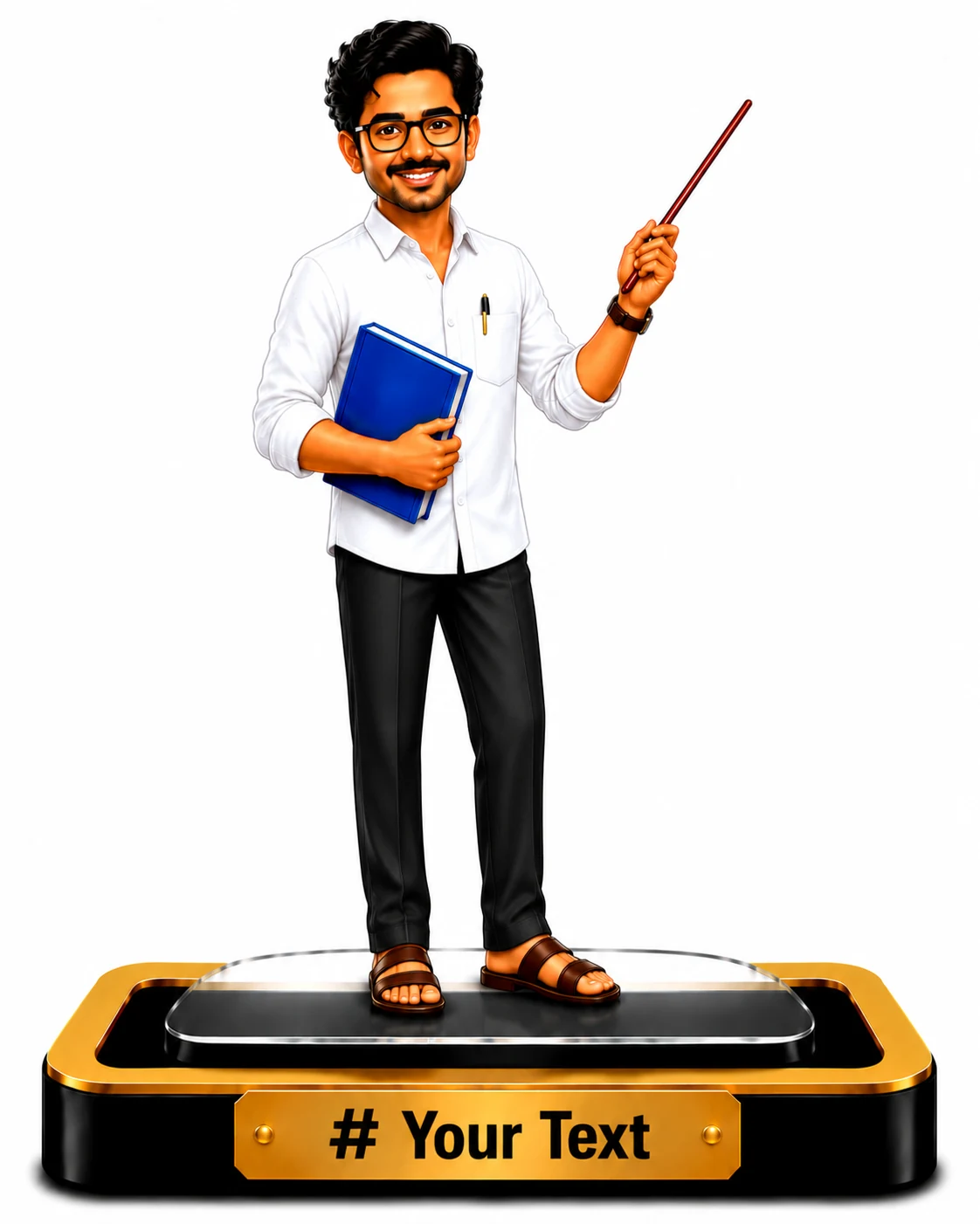 Personalized Male Teacher Caricature – Teacher Gift - Image 3
