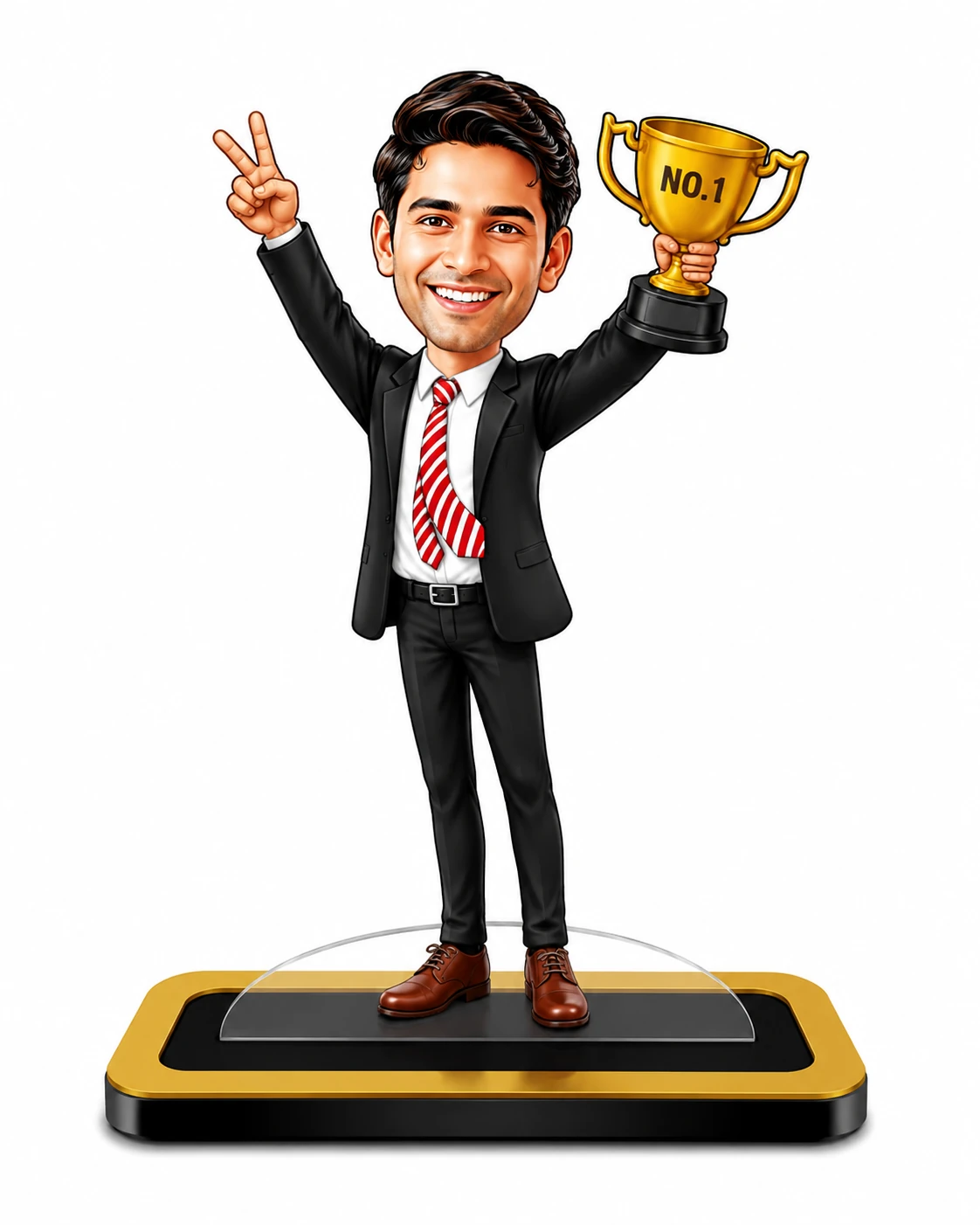Personalized Male Caricature Award Standee – Employee Achievement Gift - Image 2