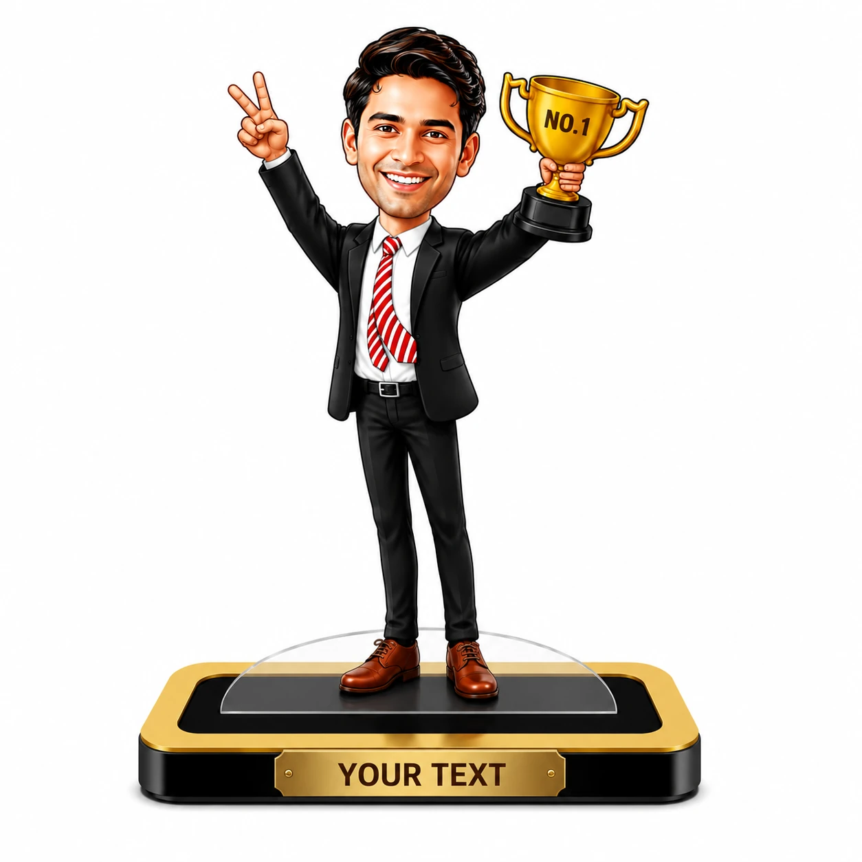Personalized Male Caricature Award Standee – Employee Achievement Gift - Image 3