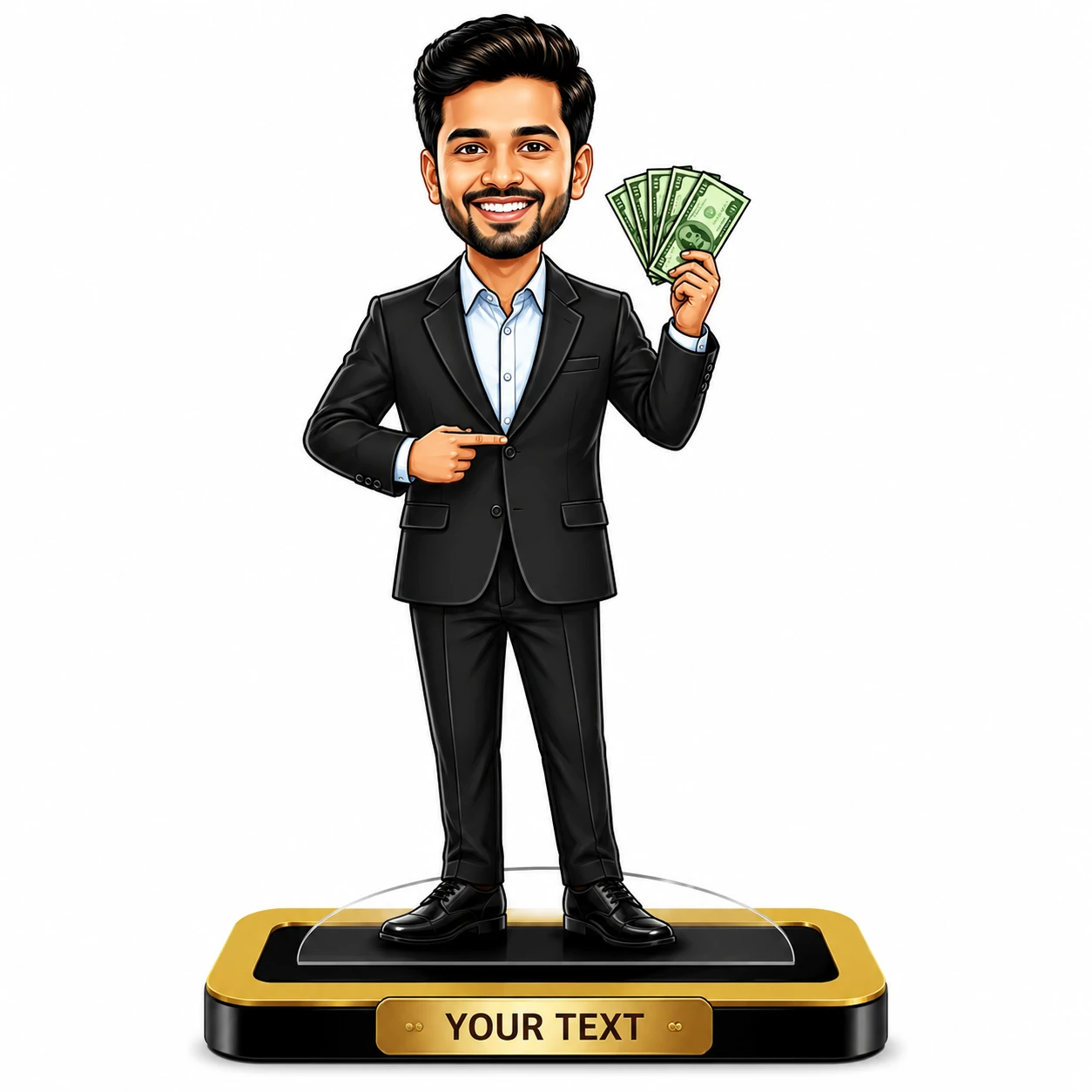 Personalized Male Caricature Award Standee – Employee Achievement - Image 2
