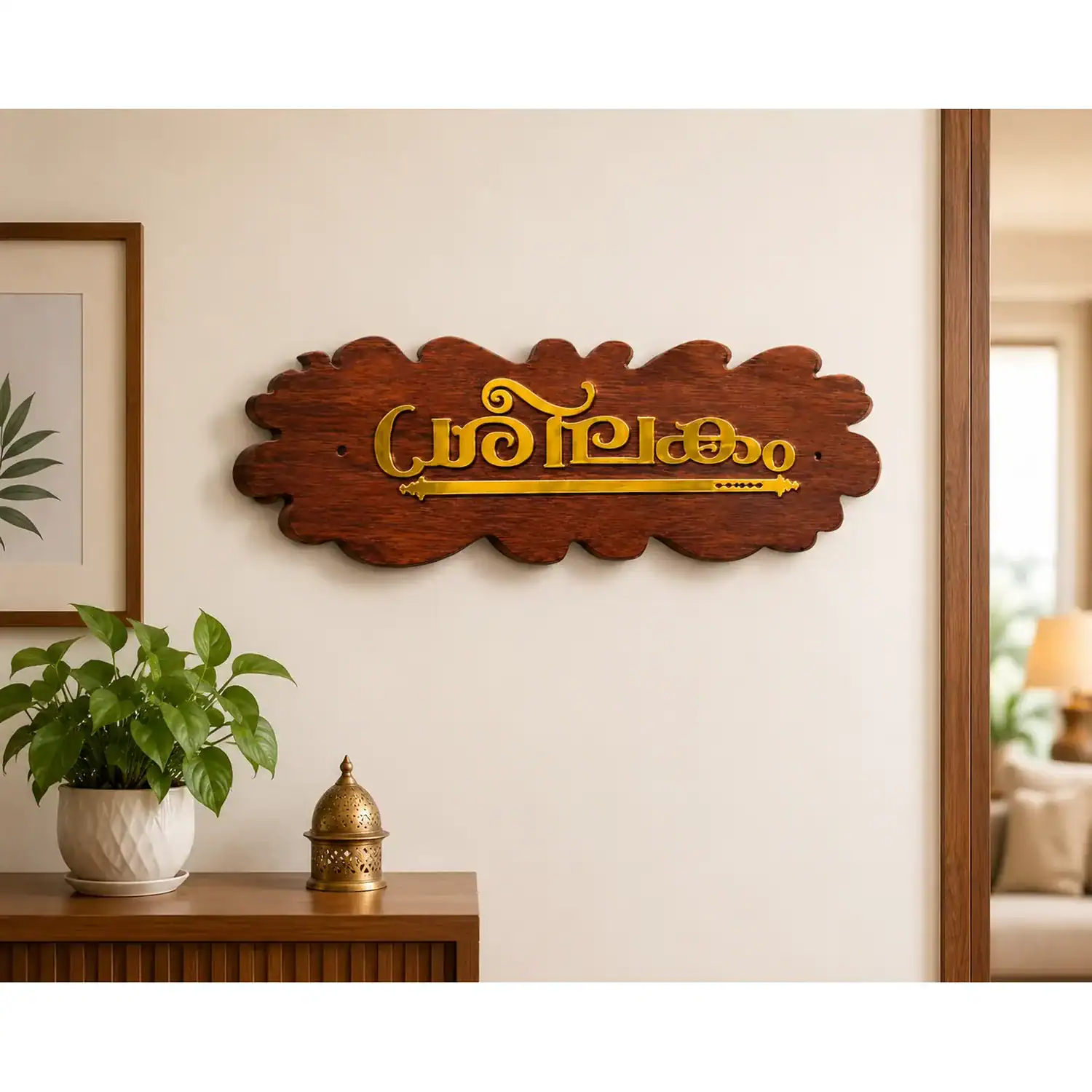 Custom Wooden Base House Name Board - Image 3