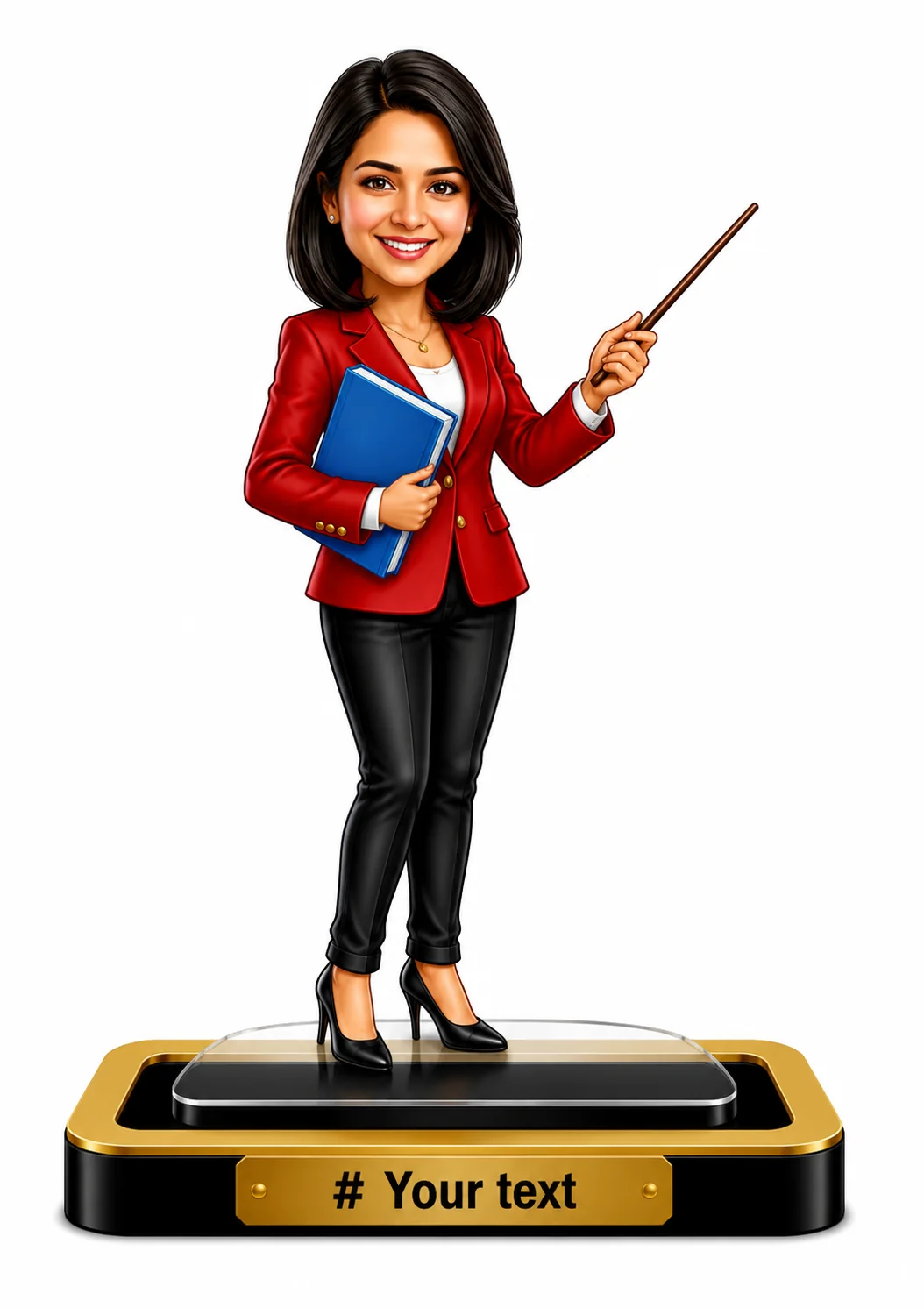 Personalized Caricature Standee – Female Teacher - Image 2