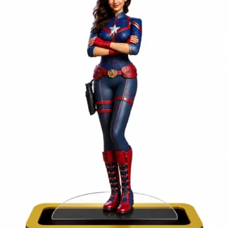 Personalized Female Woman Caricature – Custom Superhero Standee Gift