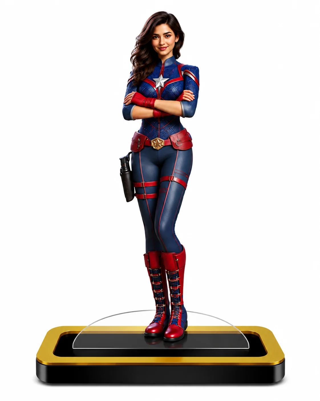 Personalized Female Woman Caricature – Custom Superhero Standee Gift