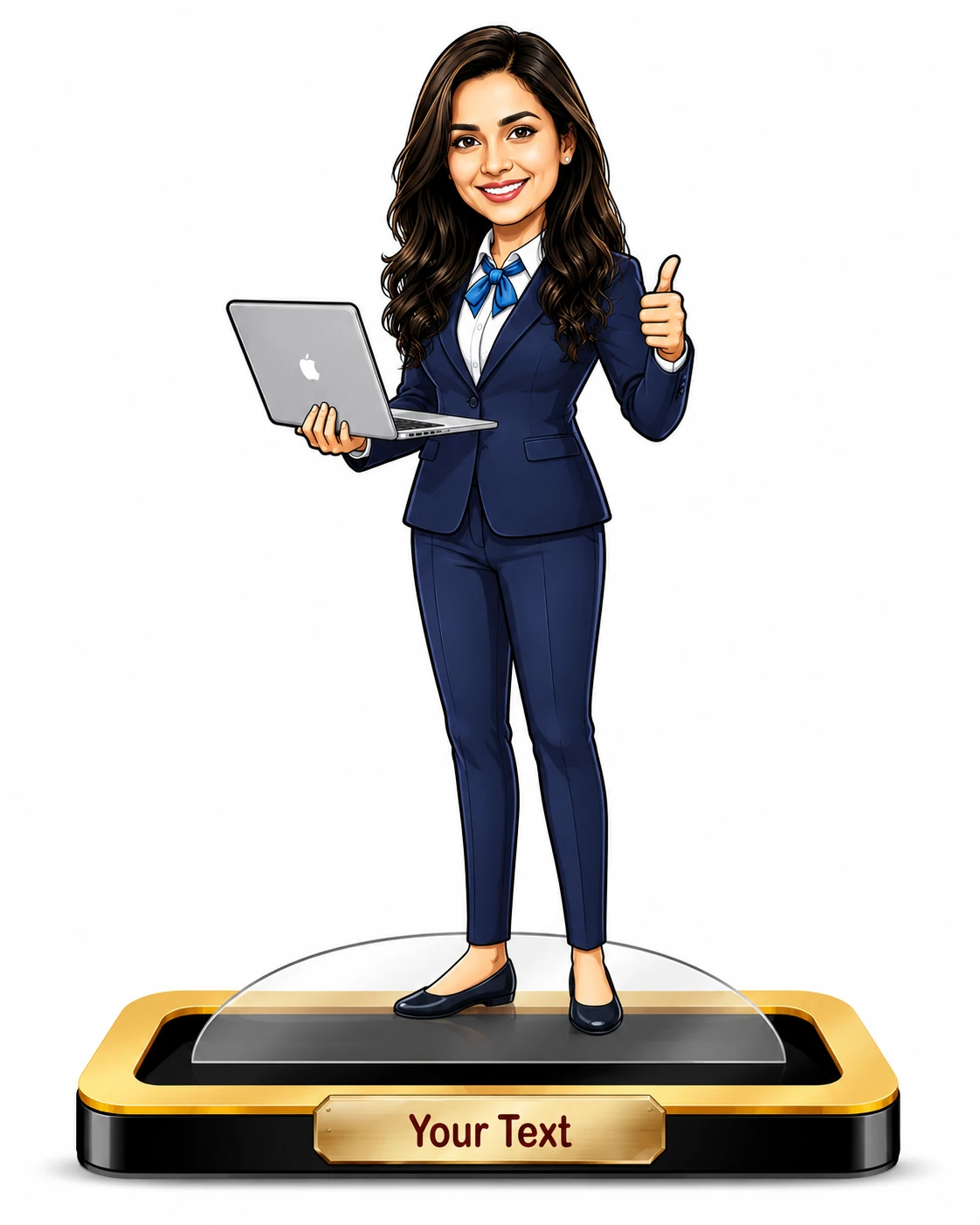Personalized Female Caricature Award Standee – Appreciation & Achievements - Image 2