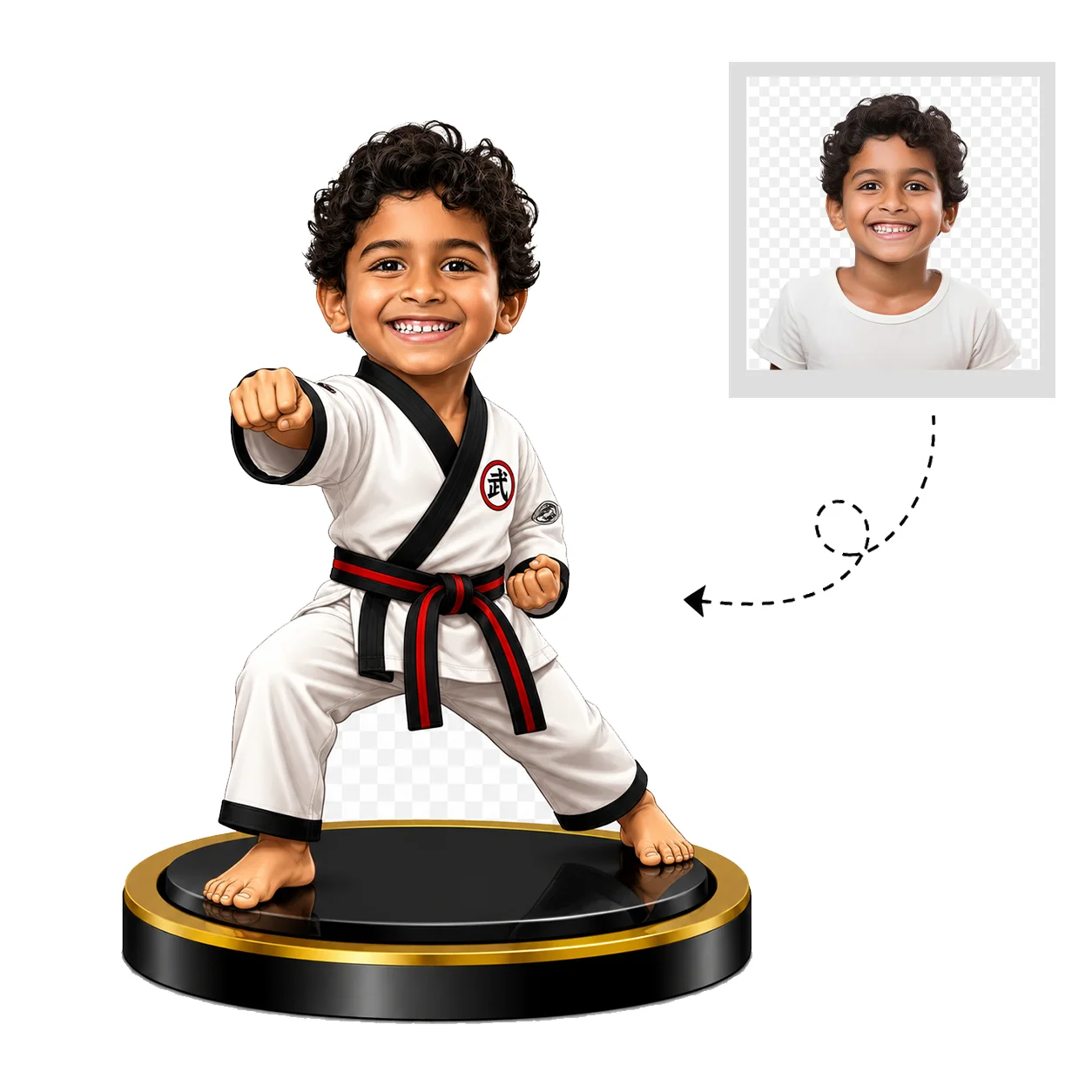 Personalized Karate Kid Caricature – Custom Martial Arts Standee Gift - Image 3