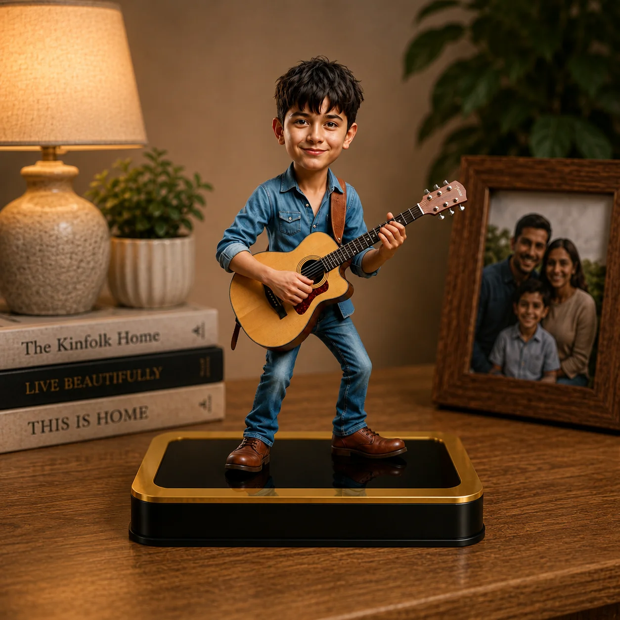 Personalized Guitar Player Caricature – Custom Musician Acrylic Gift - Image 4