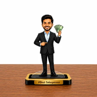 Personalized Male Caricature Award Standee –  Employee Achievement