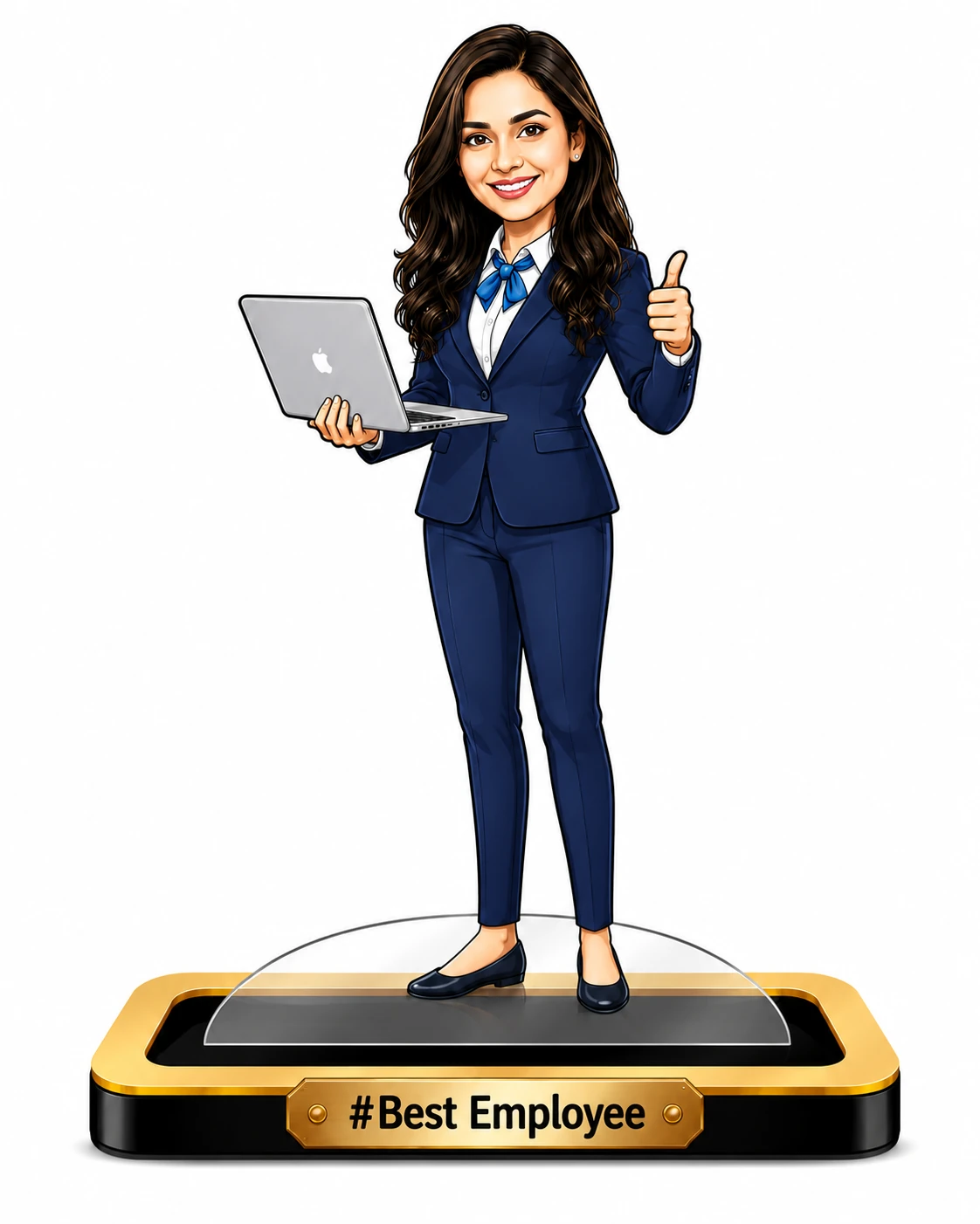Personalized Female Caricature Award Standee – Appreciation & Achievements - Image 3